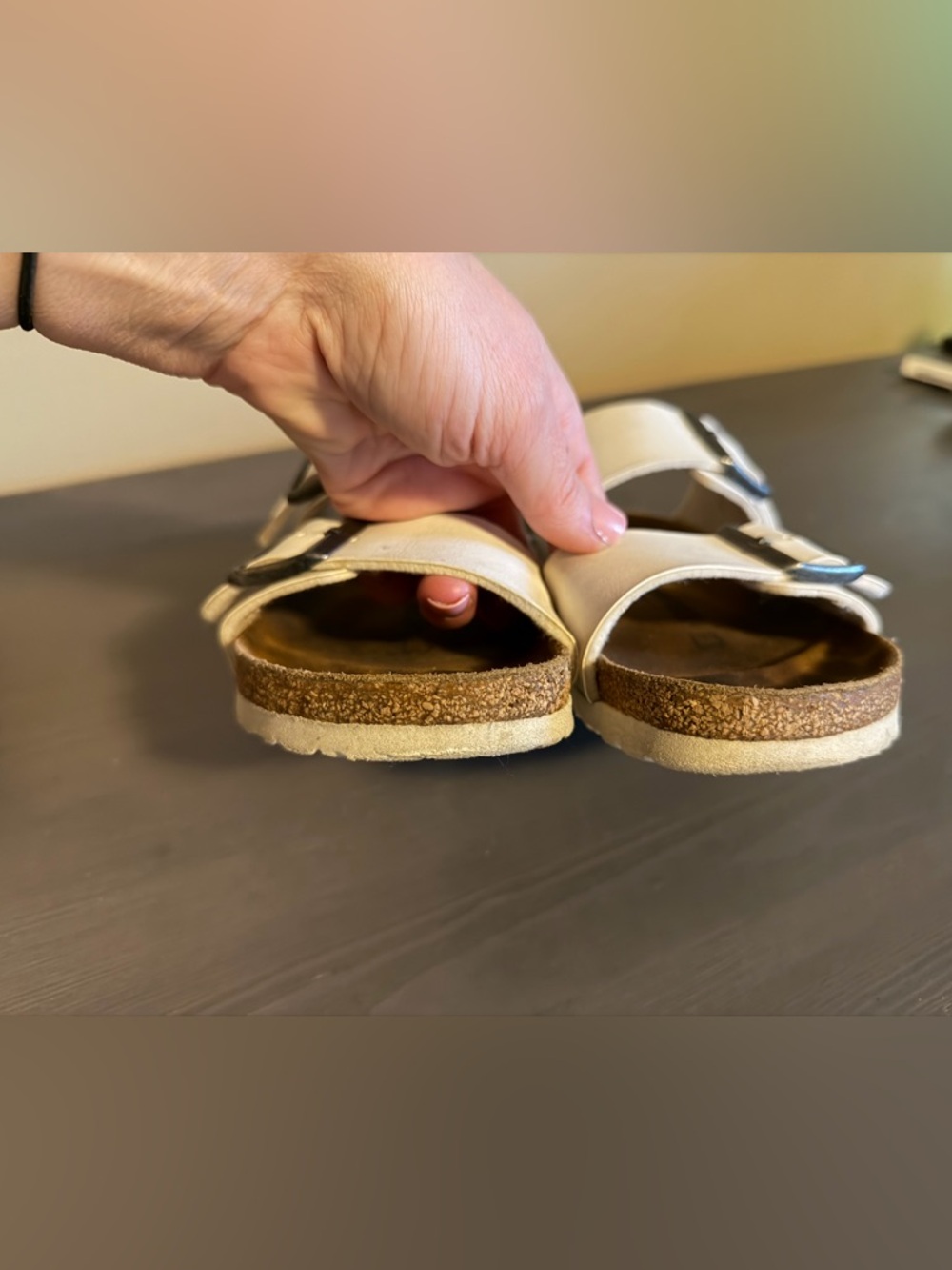 Birkenstock Arizona White Two-Buckle Sandals - Picture 12 of 12